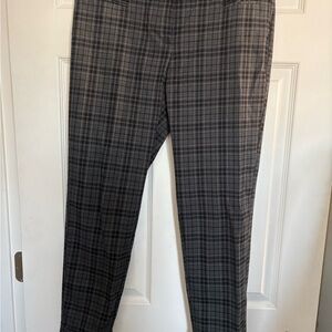Women’s Ankle Gray/Black Plaid Pants